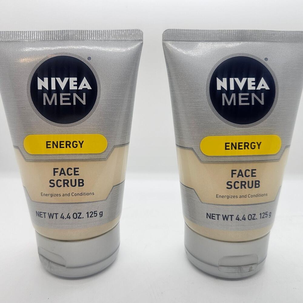 2‎ Pack Nivea Men Energy Face Scrub 4.4 oz Pre Shave Energizes Conditions NEW